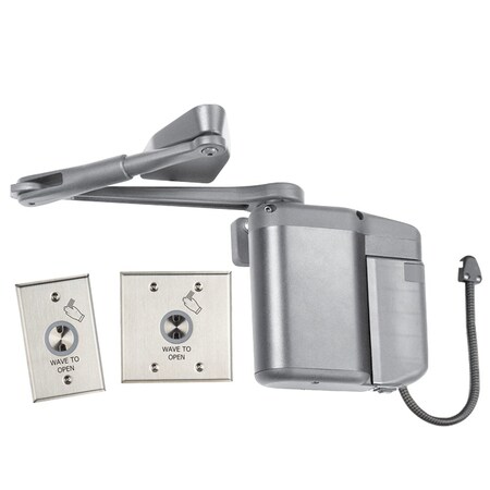 Norton Co Kit Includes ADAEZ Pro Door Operato, Wave-To-Open Touchless Wall Switch, Aluminum Cover 5845XWTO 689